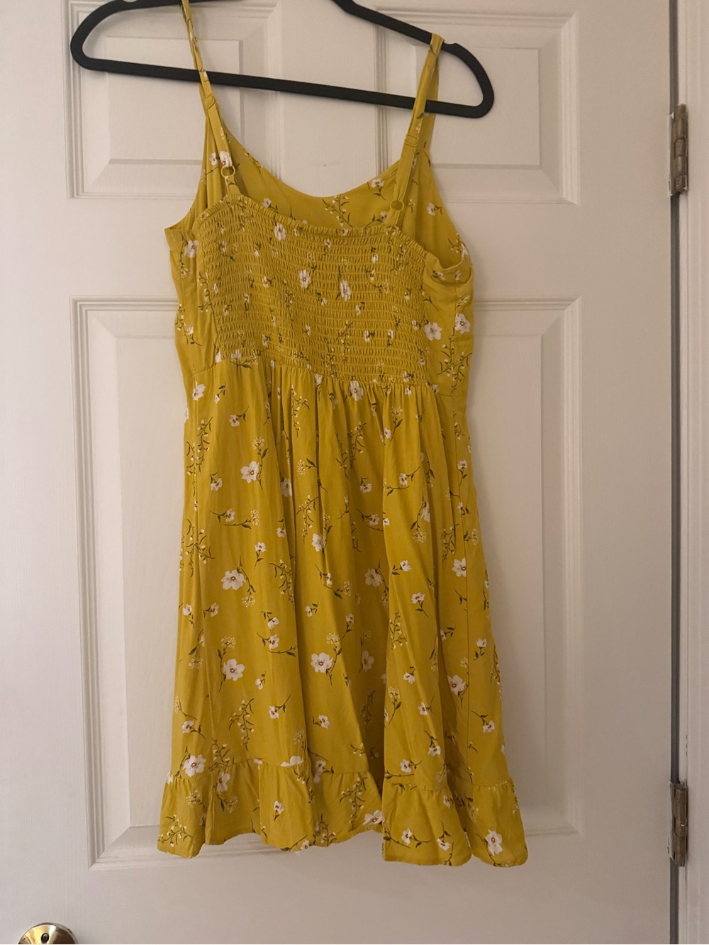 Old Navy Yellow Floral Smocked Sundress